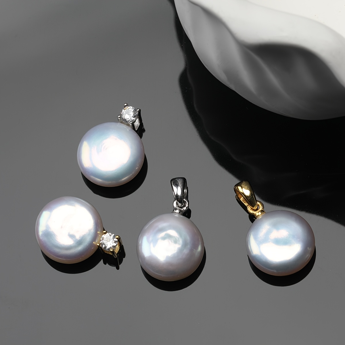 Women's Freshwater Pearl Pendant with Synthetic Zirconia — Small Gift